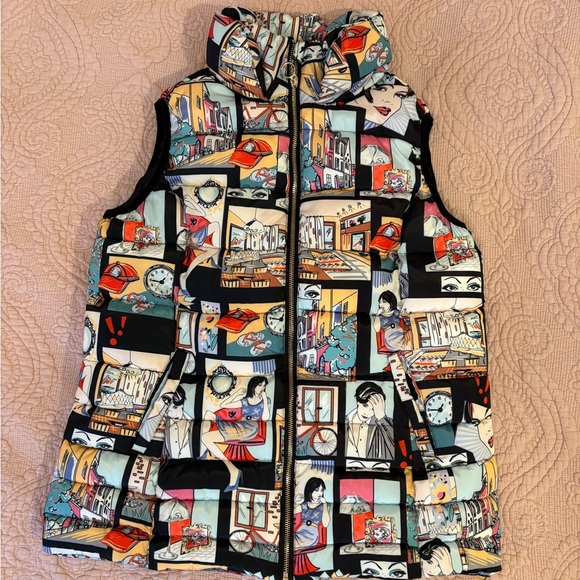 Gabby Isabella Jackets & Blazers - Gabby Isabella Comic Strip Snow Puffer Vest
